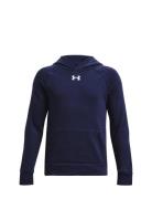 Ua Rival Fleece Hoodie Sport Sweatshirts & Hoodies Hoodies Navy Under ...