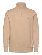 Reg Shield Half Zip Sweat Tops Sweatshirts & Hoodies Sweatshirts Beige...