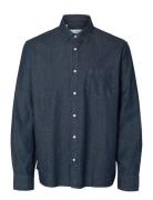 Slhregcarlo Denim Ls Shirt Noos Tops Shirts Denim Shirts Navy Selected...