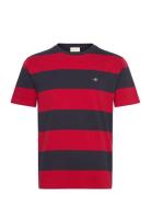 Bar Stripe Ss T-Shirt Tops T-Kortærmet Skjorte Red GANT