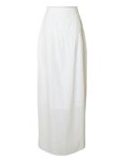 Slfhannah Mw Long Broderi Skirt D Skirts Maxi Skirts White Selected Fe...