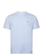 Reg Shield Ss T-Shirt Tops T-Kortærmet Skjorte Blue GANT