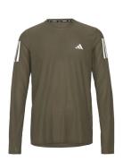 Own The Run Longsleeve Sport T-Langærmet Skjorte Khaki Green Adidas Pe...