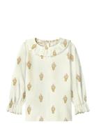 Nmfgavo Eug Ls Slim Top Lil Tops T-shirts Long-sleeved T-Skjorte Beige...