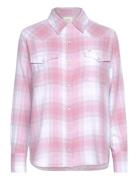 Regular Western Shirt Tops Shirts Denim Shirts Pink Lee Jeans