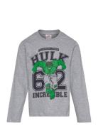 Tshirt Tops T-shirts Long-sleeved T-Skjorte Grey Marvel