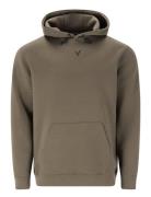 Taro M Technical Hoody Sport Sweatshirts & Hoodies Hoodies Khaki Green...