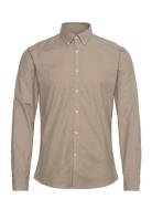 Oxford Superflex Shirt L/S Tops Shirts Casual Beige Lindbergh