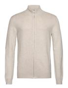 Ecovero L/S Zip Cardigan Tops Knitwear Full Zip Jumpers Cream Lindberg...