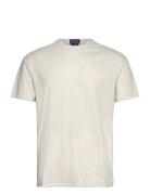 Classic Fit Logo Jersey T-Shirt Tops T-Kortærmet Skjorte Cream Polo Ra...