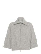 Gzalpha Ss Cardigan Tops Knitwear Cardigans Grey Gestuz