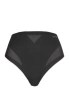 Sculpted Firm Mesh Thong G-streng Undertøj Black Calvin Klein