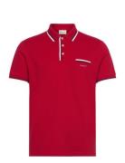 2-Col Tipping Ss Pique Polo Tops Polos Short-sleeved Red GANT