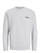 Jjbeau Sweat Crew Neck Tops Sweatshirts & Hoodies Sweatshirts Grey Jac...