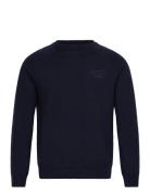 Balleto_Ps Tops Knitwear Round Necks Navy BOSS