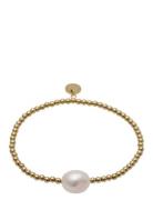 Baroque Pearl Bracelet Gold Armbånd Smykker Gold Bud To Rose