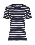New Cody Slim Boat-Nk 3/4Slv Tops T-shirts & Tops Long-sleeved Blue To...