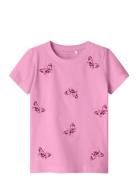Nmfdenys Ss Top Tops T-Kortærmet Skjorte Pink Name It