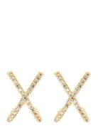 Cross Earring Large Accessories Jewellery Earrings Studs Gold By Jolim...