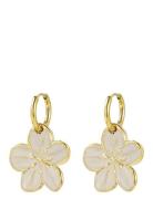 Calista Enamel Earring Ørestickere Smykker Gold Bud To Rose