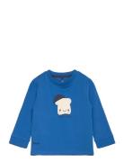 Tnstneddy L_S Tee Tops T-shirts Long-sleeved T-Skjorte Blue The New