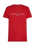 Tommy Logo Tee Tops T-Kortærmet Skjorte Red Tommy Hilfiger