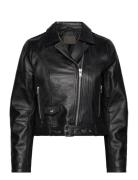 Helen Leather Biker Jacket Læderjakke Skindjakke Black Jofama