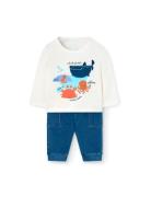 Set Knit Sets Sets With Long-sleeved T-shirt White Boboli