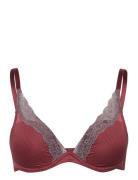 Co Bra Tshirt Plunge Lingerie Bras & Tops T-shirt Bras Burgundy Passio...