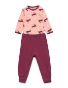 Baby Pyjamas Set -Aop Pyjamassæt Pink CeLaVi