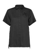 Freya Short Shirt Tops Blouses Short-sleeved Black Underprotection