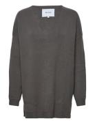 Cosy Long Pullover Tops Knitwear Jumpers Grey Minus