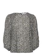 Mschhibba Rikkelie 3/4 Top Aop Tops Blouses Long-sleeved Multi/pattern...