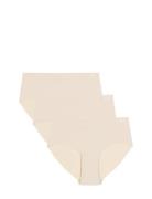 Ua Pure Stretch No Show Hipster-Solid3Pk Sport Panties Briefs Beige Un...