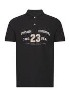 Konner Reg Cot Vin M Polo Tops Polos Short-sleeved Black VINSON