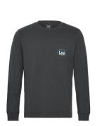 Ls Pocket Logo Tee Tops Sweatshirts & Hoodies Sweatshirts Black Lee Je...