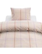 Duvet Cover Set Tyra Check Purple Home Sleep Time Bed Sets Purple Borg...