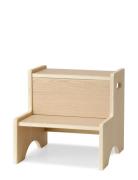 Childrens Stepstool Home Kids Decor Furniture Beige Nofred