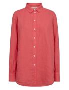 Mmkarli Linen Shirt Tops Shirts Linen Shirts Red MOS MOSH