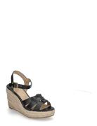 Soffia Calfskin Espadrille Espadrillos Med Hæl Sandal Black Lauren Ral...