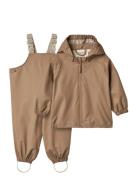 Rainwear Charlie Set Outerwear Rainwear Rainwear Sets Brown Wheat