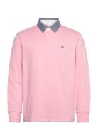 Reg Chambray Heavy Rugger Tops Polos Long-sleeved Pink GANT