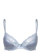 Bra Lina Halfcup Lingerie Bras & Tops Wired Bras Blue Lindex