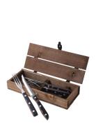 Steakbestik/Grillbestik Old Farmer Classic 4 Dele Træ/Stål Home Tablew...