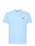 Cfetienne 0195 Tee W/ Bicycle Embri Tops T-Kortærmet Skjorte Blue Casu...