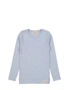 Plain Tee Ls Tops T-shirts Long-sleeved T-Skjorte Blue MarMar Copenhag...