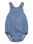 Denim Cotton Romper Bottoms Dungarees Blue Mango