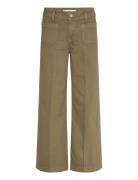 Wide-Leg Jeans With Pockets Bottoms Jeans Wide Khaki Green Mango