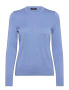 Cotton-Blend Sweater Tops Knitwear Jumpers Blue Lauren Ralph Lauren