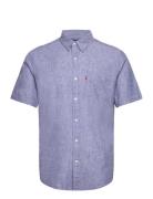 S/S Sunset 1 Pkt Standrd Coast Tops Shirts Short-sleeved Blue Levi's®